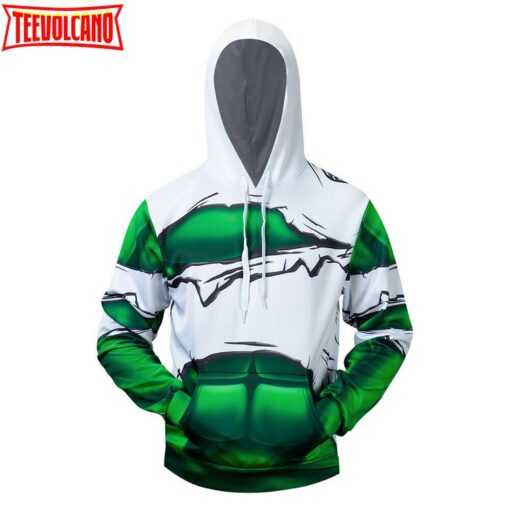 Costume Hulk Ripped Suit 3D Printed Zipper Hoodie