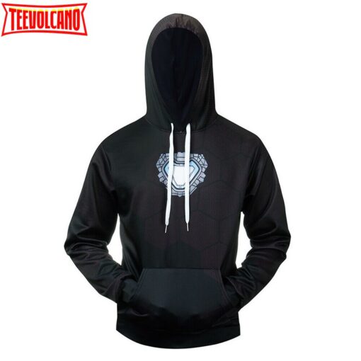 Costume Iron Man Tony Stark Heart Suit 3D Printed Zipper Hoodie