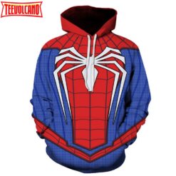 Costume Spider Man Red Blue Suit 3D Printed Zipper Hoodie