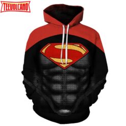 Costume Superman Suit 3D Printed Zipper Hoodie