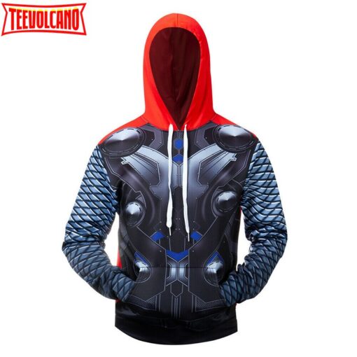 Costume Thor Armor 3D Printed Zipper Hoodie