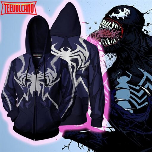 Costume Venom Antihero 3D Printed Zipper Hoodie