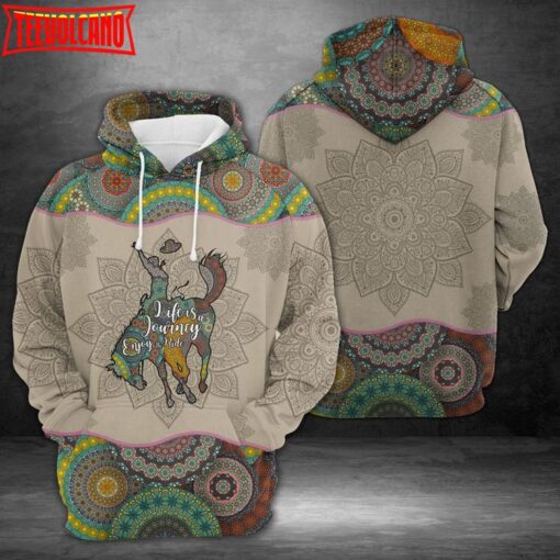 Cowboy Mandala 3D Printed Zipper Hoodie