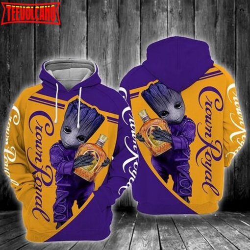 Crown Royal 3D Printed Zipper Hoodie