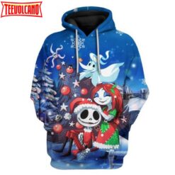 Custom The Nightmare Before Christmas Art Zero 3D Printed Zipper Hoodie