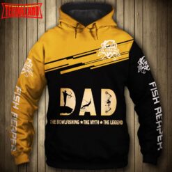 Dad The Bowfishing The Myth The Legend 3D Printed Hoodie Zipper