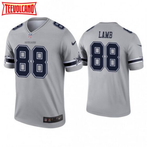 Dallas Cowboys CeeDee Lamb Gray Inverted Limited Jersey