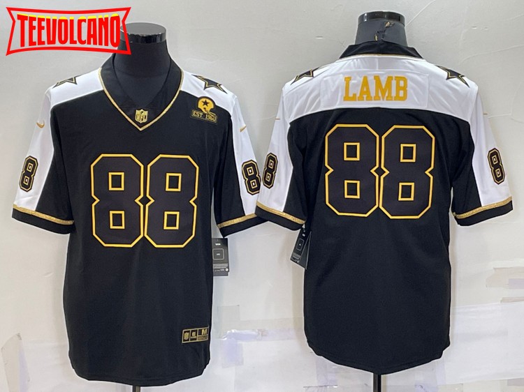 Dallas Cowboys CeeDee Lamb Thanksgiving Black Gold Jersey