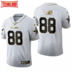 Dallas Cowboys CeeDee Lamb White Golden Limited Jersey