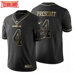 Dallas Cowboys Dak Prescott Black Golden Limited Jersey