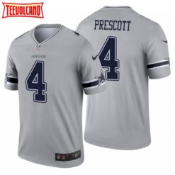 Dallas Cowboys Dak Prescott Gray Inverted Limited Jersey