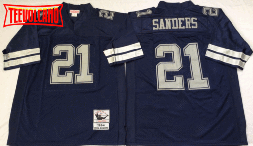 Dallas Cowboys Deion Sanders Navy Throwback Jersey