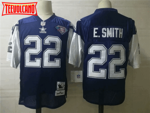 Dallas Cowboys Emmitt Smith Navy 75th Anniversary Throwback Jersey