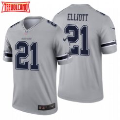 Dallas Cowboys Ezekiel Elliott Gray Inverted Limited Jersey