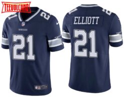 Dallas Cowboys Ezekiel Elliott Navy Limited Jersey