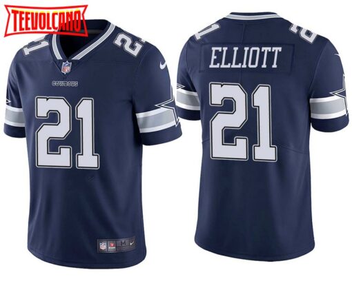 Dallas Cowboys Ezekiel Elliott Navy Limited Jersey