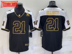 Dallas Cowboys Ezekiel Elliott Thanksgiving Black Gold Jersey