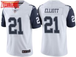 Dallas Cowboys Ezekiel Elliott White Color Rush Limited Jersey