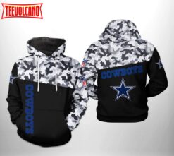 Dallas Cowboys NFL Camo Veteran Team 3D Printed Hoodie Zipper