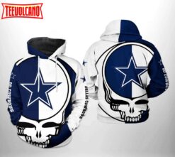 Dallas Cowboys NFL Grateful Dead 3D Printed Hoodie Zipper