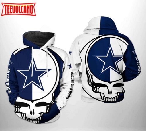 Dallas Cowboys NFL Grateful Dead 3D Printed Hoodie Zipper