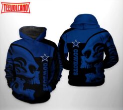 Dallas Cowboys NFL Skull 3D Printed Hoodie Zipper