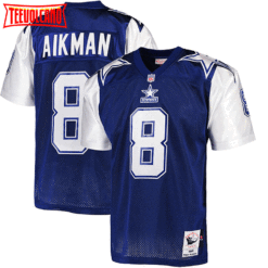 Dallas Cowboys Troy Aikman Navy 1992 1995 Throwback Jersey