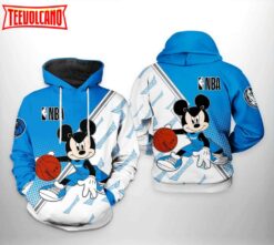 Dallas Mavericks NBA Mickey 3D Printed Hoodie Zipper