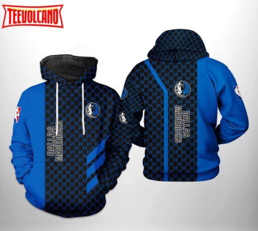 Dallas Mavericks NBA Team Pattern Mix 3D Printed Hoodie Zipper