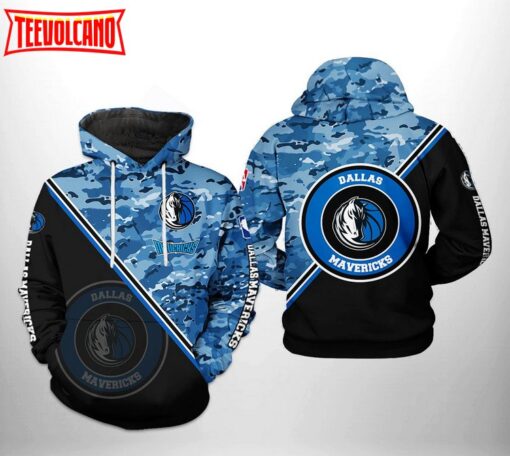 Dallas Mavericks NBA US Camo Team 3D Printed Hoodie Zipper