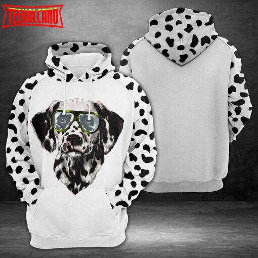 Dalmatians Glasses 3D Printed Hoodie Zipper