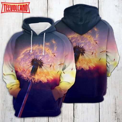 Dandelion To Sunset 3D Printed Hoodie Zipper