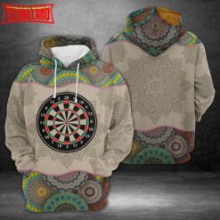 Darts Mandala 3D Printed Hoodie Zipper