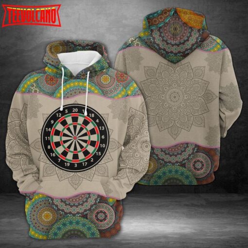 Darts Mandala 3D Printed Hoodie Zipper