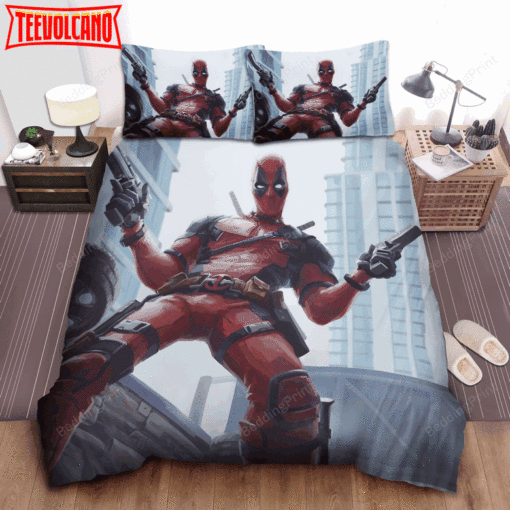 Deadpool Hanging Bed Sheets Duvet Cover Bedding Sets