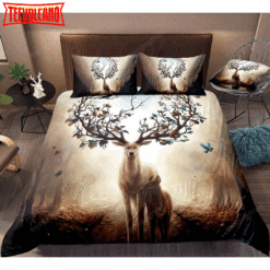 Deer In The Forest Bedding Set Bed Sheets Duvet Cover Bedding Sets