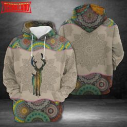 Deer Mandala 3D Printed Hoodie