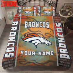 Denver Broncos Bedding Set Custom Name Denver Broncos Duvet Covers