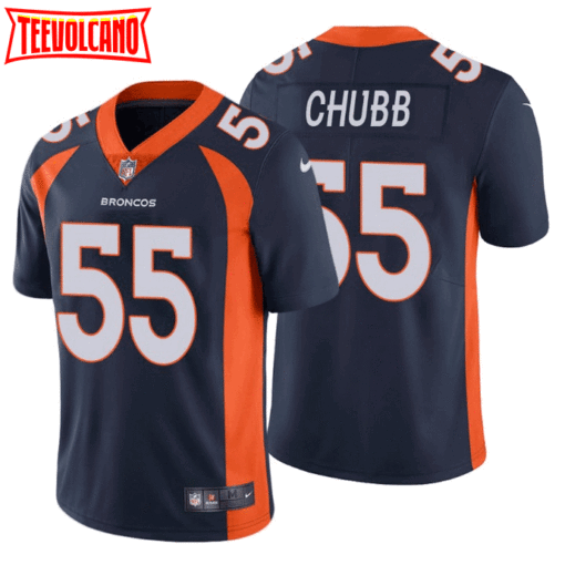 Denver Broncos Bradley Chubb Navy Limited Jersey