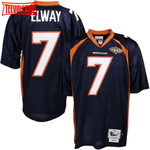 Denver Broncos John Elway Navy 1997 Super Bowl XXXII Throwback Jersey