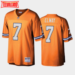 Denver Broncos John Elway Orange 1990 Throwback Jersey