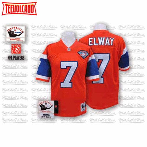 Denver Broncos John Elway Orange 75th Anniversary Throwback Jersey