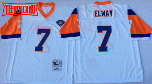 Denver Broncos John Elway White 75th Anniversary Throwback Jersey