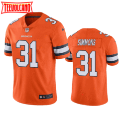 Denver Broncos Justin Simmons Orange Color Rush Jersey