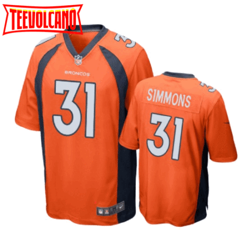 Denver Broncos Justin Simmons Orange Limited Jersey