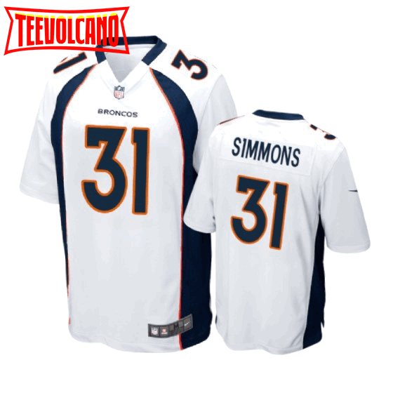 Denver Broncos Justin Simmons White Limited Jersey