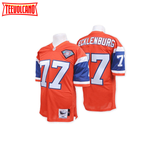 Denver Broncos Karl Mecklenburg Orange 75th Anniversary Throwback Jersey