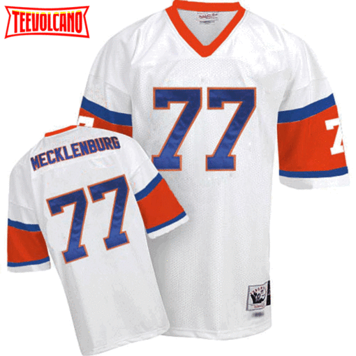 Denver Broncos Karl Mecklenburg White Throwback Jersey