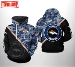 Denver Broncos NFL Camo Team 3D Printed Hoodie