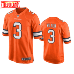 Denver Broncos Russell Wilson Orange Color Rush Jersey